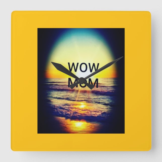 Wow Mom Wall Clock (Front)