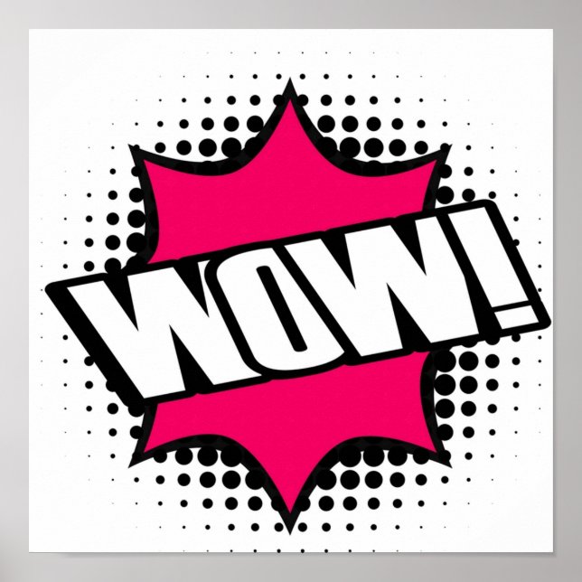 WOW Old school Cartoon Style Poster (Front)