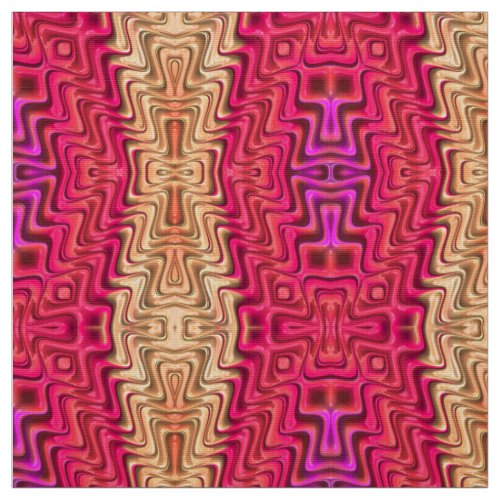 WOW Pink Coral Gold Pretty 3D  Fabric