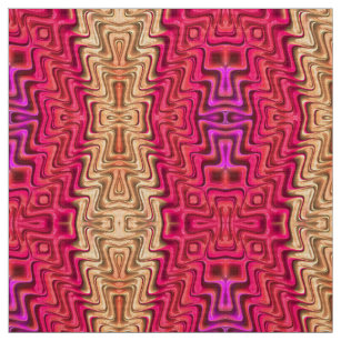 WOW! Pink Coral Gold Pretty 3D  Fabric
