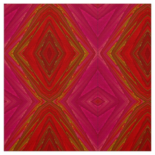 WOW Pink Red Yellow Geometric Design  Pretty  Fabric