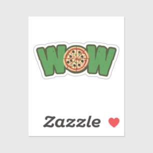WOW Pizza Sticker