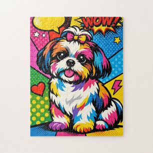 “WOW! Pop‑Art Shih Tzu” Jigsaw Puzzle