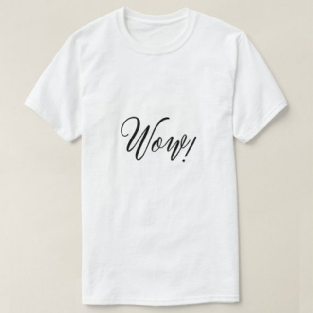 Wow Printed Modern White | Men's Tshirts | (Creator Uploaded)