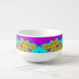 Wow! Purple Yellow Aqua Cute Soup Mug