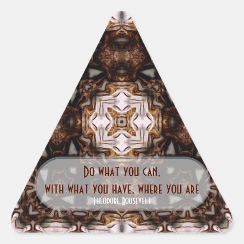 WOW Quotes Do What You Can Triangle Sticker