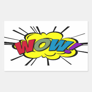 WOW! RECTANGULAR STICKER