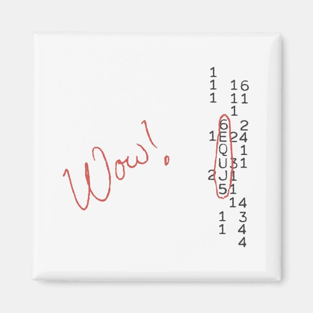 Wow Signal SETI Message Magnet (Front)