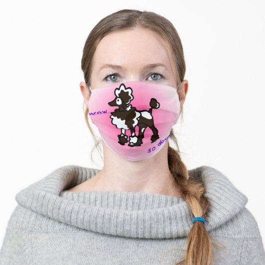 wow, so poodle adult cloth face mask (Worn)