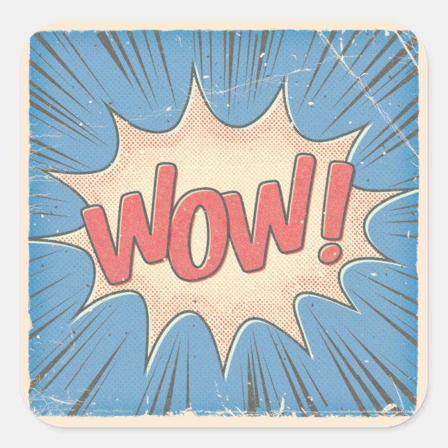 Wow! Square Sticker (Front)