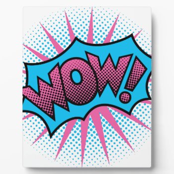 Wow! Text Design Plaque by Lisann52 at Zazzle