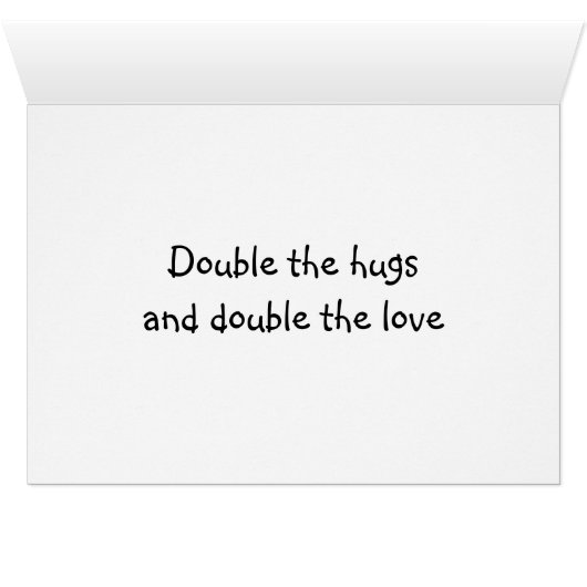 WOW "TWINS" - DOUBLE HUGS AND LOVE (Inside Horizontal (Bottom))