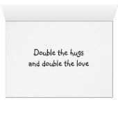 WOW "TWINS" - DOUBLE HUGS AND LOVE CARDS (Inside Horizontal (Bottom))