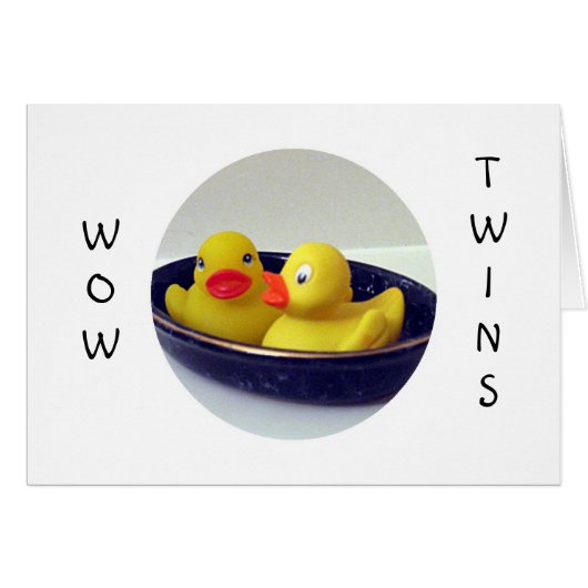 WOW "TWINS" - DOUBLE HUGS AND LOVE CARDS (Front Horizontal)