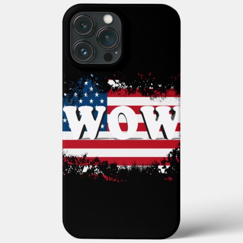 WOW USA Free Day T shirt Classic iPhone 13 Pro Max Case