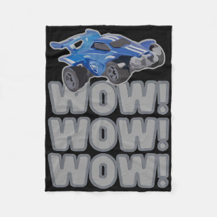 Wow! Wow! Wow! Rocket Soccer Game Fleece Blanket