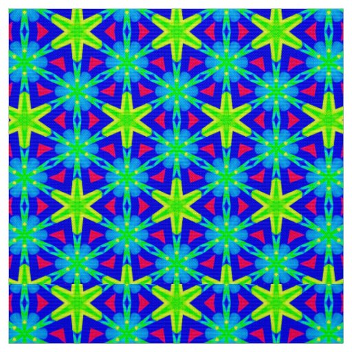 WOW! Yellow Red Green Blue Stars ~ Geometric Fabric