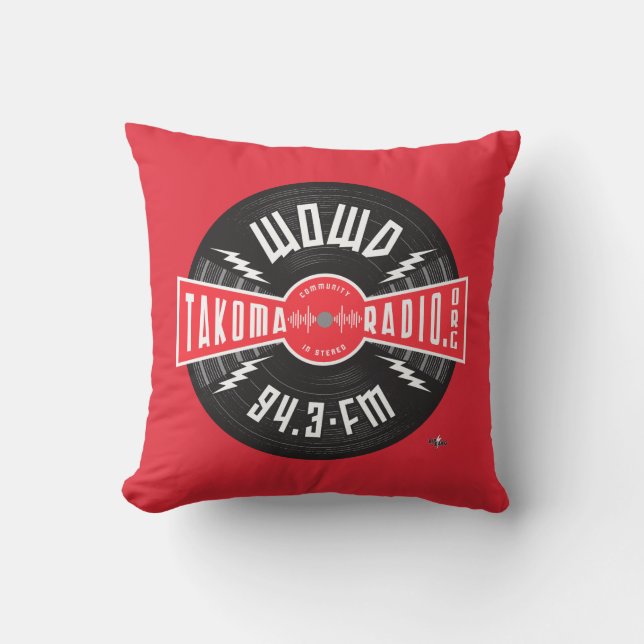 WOWD Bangham Logo Throw Pillow (Front)