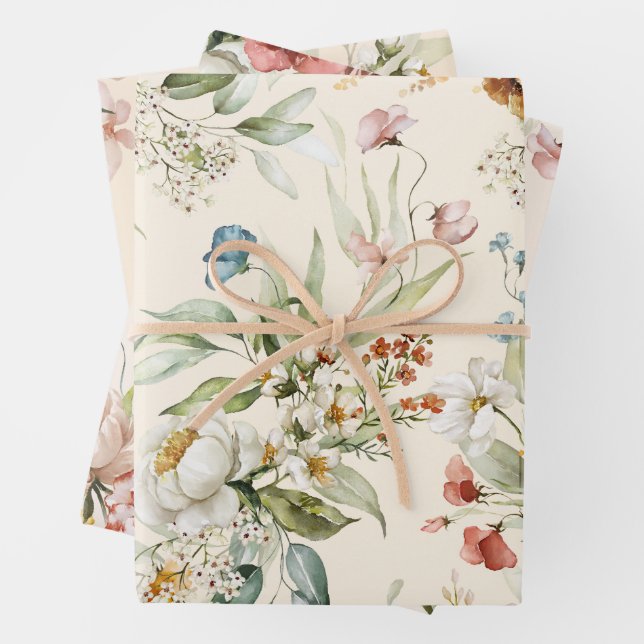 WP | Dutch Still Life Large Floral 19x29 (3) Wrapping Paper Sheets (In situ)
