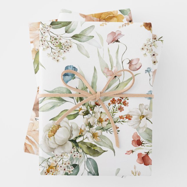 WP | Dutch Still Life Large Floral 19x29 (3) Wrapping Paper Sheets (In situ)
