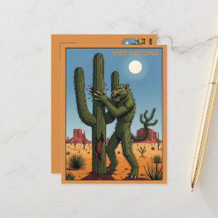 WPA Arizona The Cactus Cat Postcard