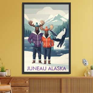 WPA Art Whale Watching Alaska  Framed Art