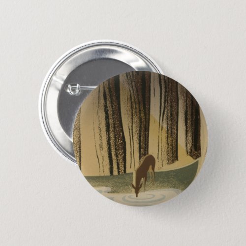 WPA Forest Deer Button