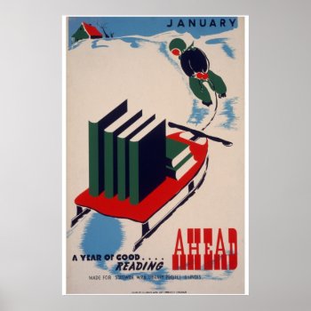 Wpa Library Poster by PrimeVintage at Zazzle