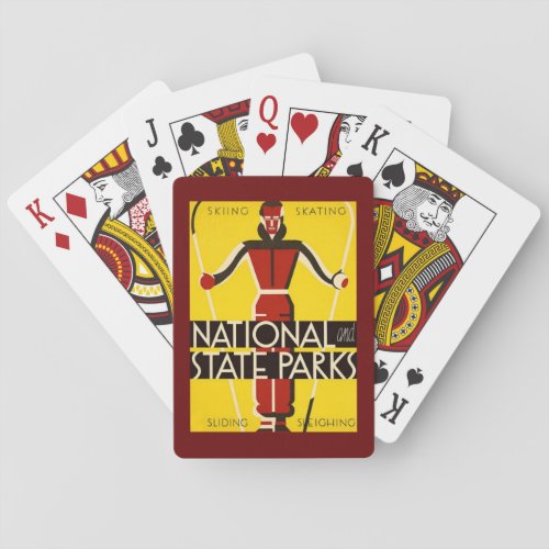 WPA National  State Parks Dorothy Waugh Playing Cards