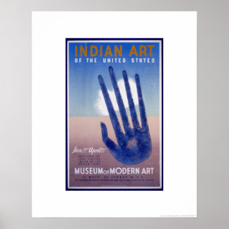 WPA Poster: Indian Art of the U.S. at MOMA NYC Poster
