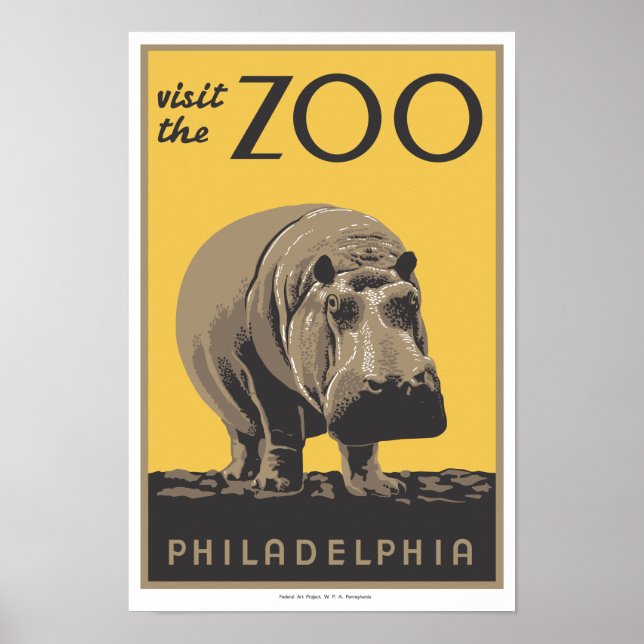 WPA Poster "Visit The Zoo" Philadelphia (Front)