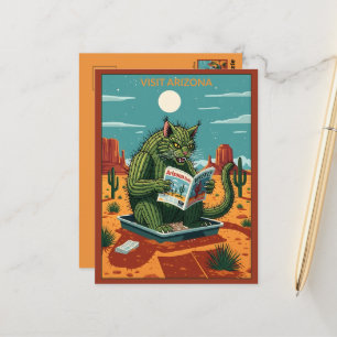 WPA style funny visit Arizona Postcard