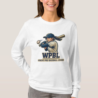 WPBL Womens Pro Baseball League Mascot Design T-Shirt