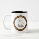 Taza de café de dos tonos de WPCoffeeTalk Logo Ware