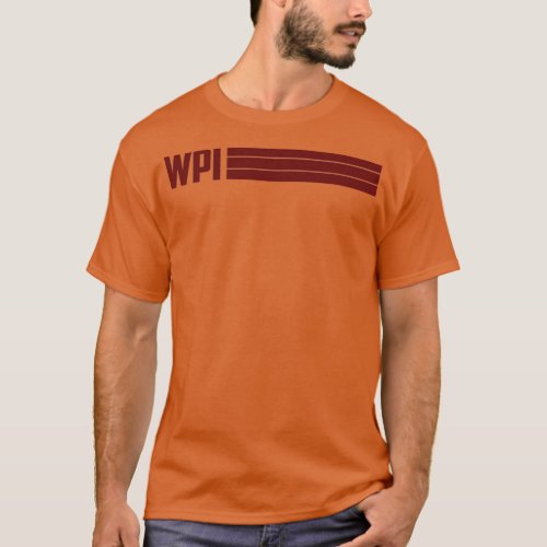 WPI Retro Stripe  T_Shirt