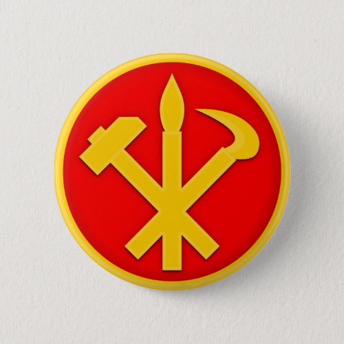 WPK Workers Party of Korea DPRK North Korea Emblem Button