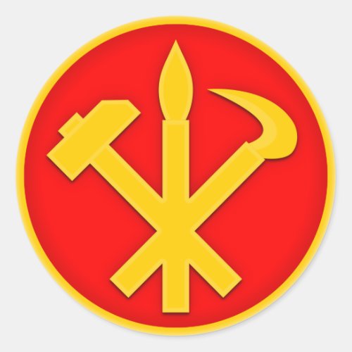 WPK Workers Party of Korea DPRK North Korea Emblem Classic Round Sticker