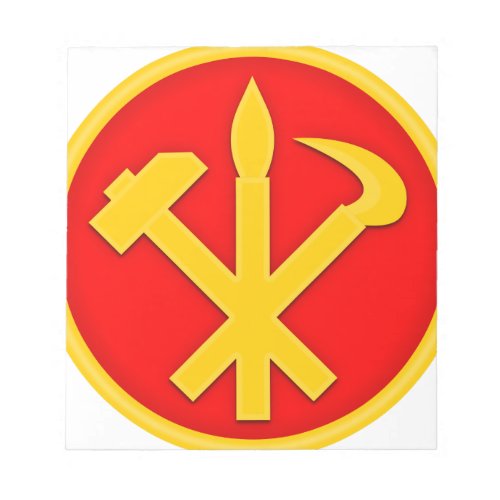 WPK Workers Party of Korea DPRK North Korea Emblem Notepad