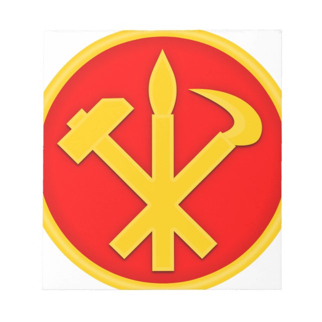 WPK Workers Party of Korea DPRK North Korea Emblem Notepad (Front)