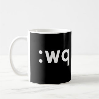 Wq - Funny Coder Design Showing How To Save Exit V Coffee Mug