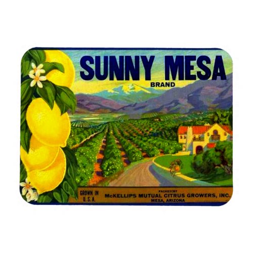 WQ MAGNET Sunny Mesa Vintage Lable Magnet