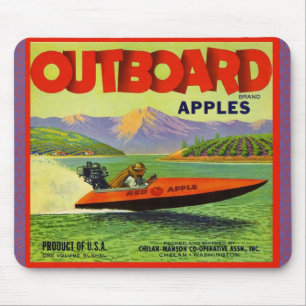 WQ MOUSE PAD : Outboard Apples - Lake Chelan