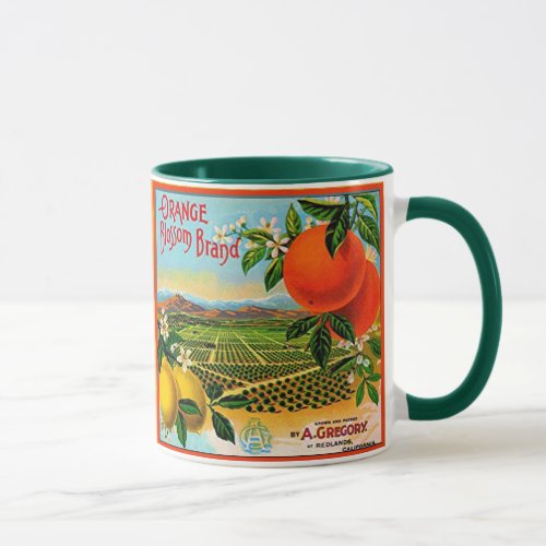 WQ MUG CUP : Orange Blossom Crate Label