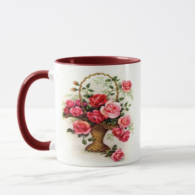 WQ MUG CUP : Rose Basket (Left)