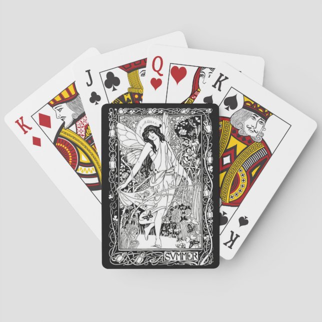WQ PLAYING CARDS: Art Nouveau Fairy Poker Cards (Back)