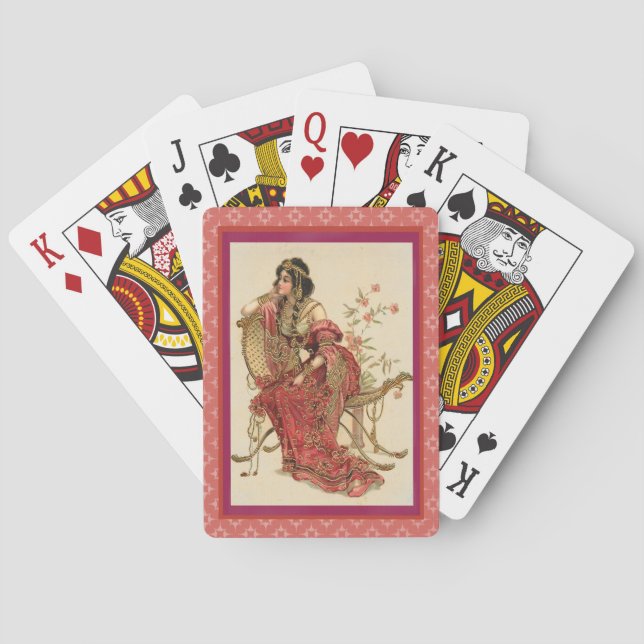 WQ PLAYING CARDS : Lady In Pink (Back)