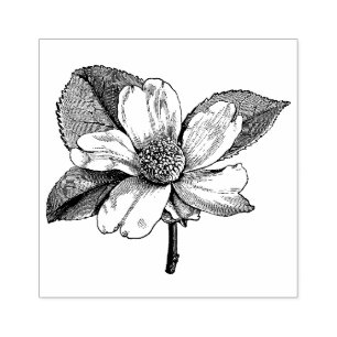 WQ RUBBER STAMP : Vintage Dogwood Flower