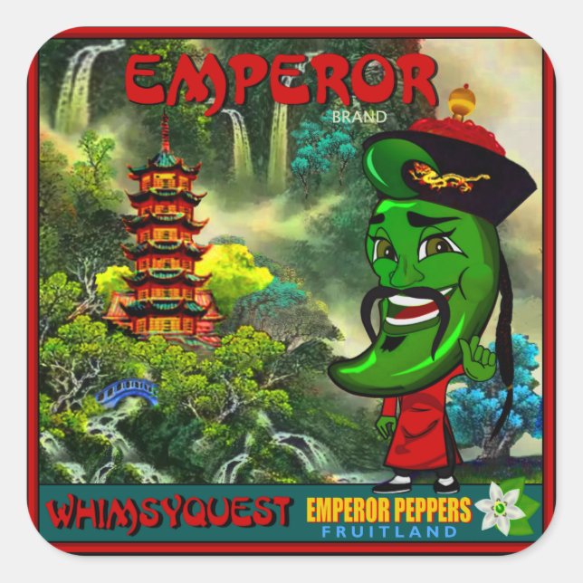 WQ STICKER LG:  Emperor Pepper Crate Label (Front)