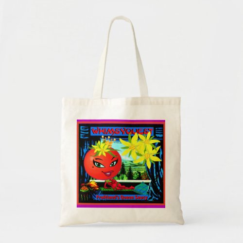 WQ Tote BAG Light Weight Saucy Tomato crate label