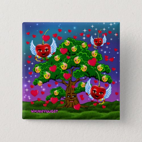 WQ TOYS BUTTON  Valentines Day Cherry Cupids